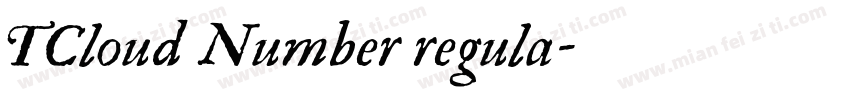 TCloud Number regula字体转换